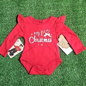 Baby Essentials Festive Red Christmas Bodysuit